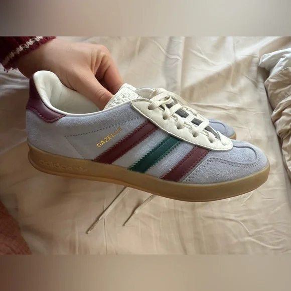 Adidas Gazelle Indoor Blue Dawn Collegiate Burgundy - Picture 2 of 7